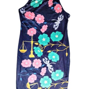Navy Floral Sundress (Spaghetti strap)
