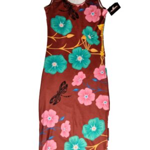 Maroon Floral Sundress (Bra strap)
