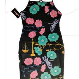 Black Floral Sundress (Spaghetti strap)