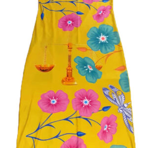 Yellow Floral Sundress (Bra Strap)